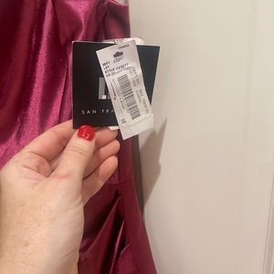 Magenta stretchy silk dress